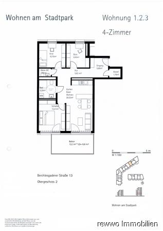 Etagenwohnung Burghausen - 4 Zimmer, 86 m&sup2;, 1.118&euro; | Angebot:25234382