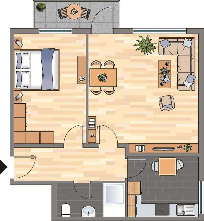 Wohnung zum Mieten in Hannover 488 € 52 m²