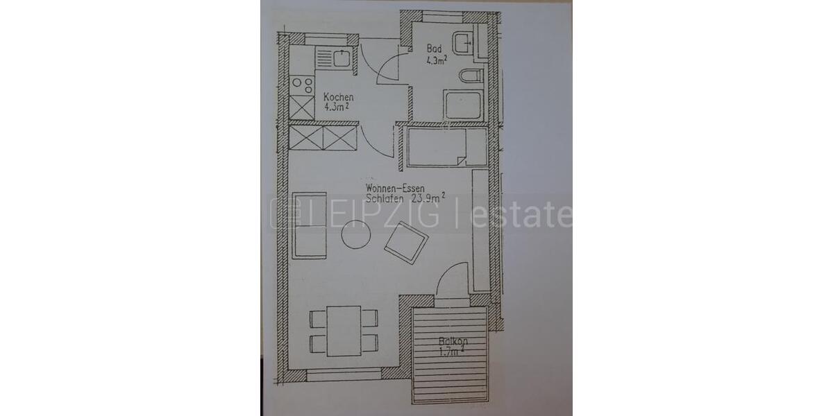 Etagenwohnung Hartha - 1 Zimmer, 35 m&sup2;, 229&euro; | Angebot:25418311
