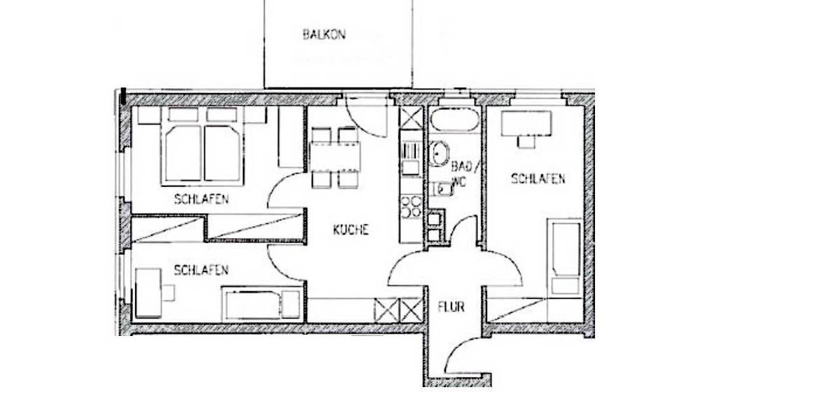 Etagenwohnung Singen (Hohentwiel) Singen - 3 Zimmer, 61 m&sup2;, 716&euro; | Angebot:26641452