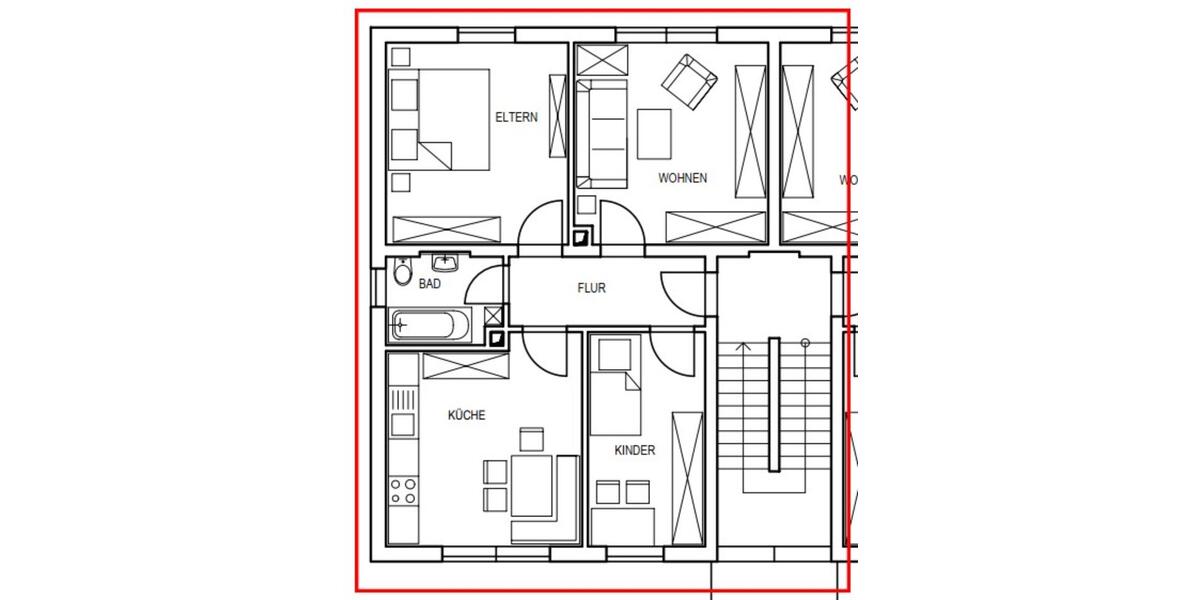 Etagenwohnung Ergolding - 3 Zimmer, 63 m&sup2;, 600&euro; | Angebot:25905410