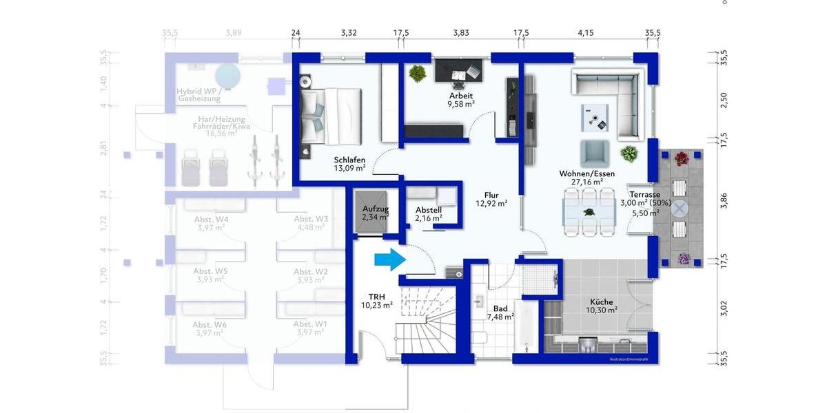 Erdgeschoßwohnung Wernigerode - 3 Zimmer, 86 m&sup2;, 1.242&euro; | Angebot:24690900