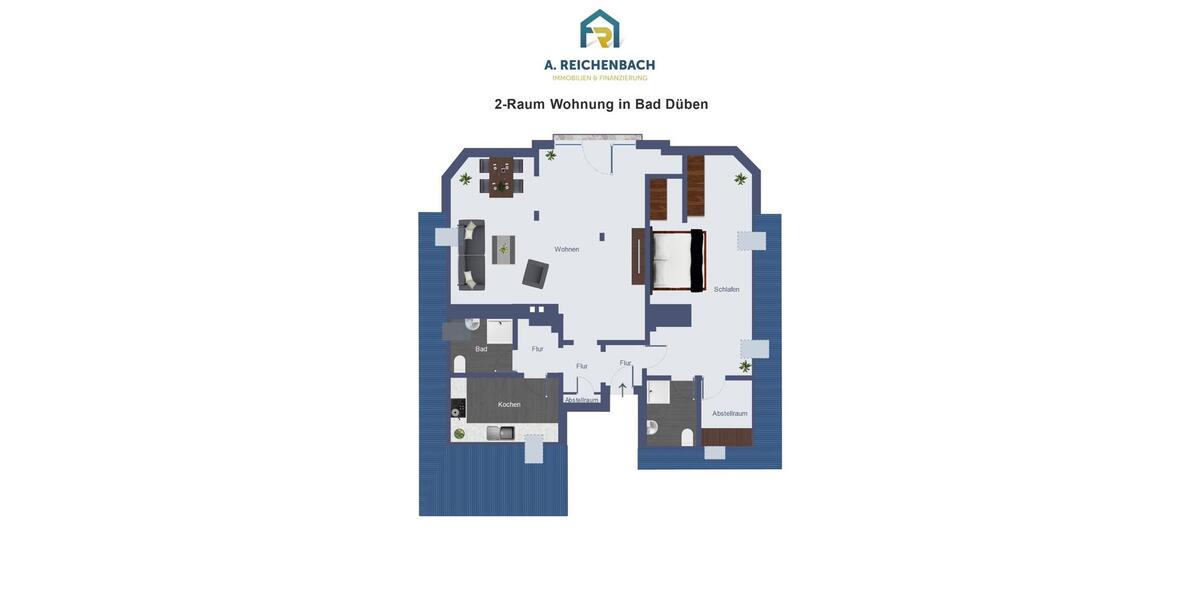 Dachgeschoßwohnung Bad Düben - 2 Zimmer, 77 m&sup2;, 616&euro; | Angebot:24182095