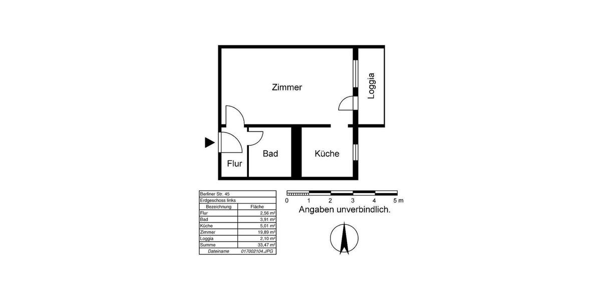 Etagenwohnung Oranienburg - 1 Zimmer, 34 m&sup2;, 200&euro; | Angebot:12320488