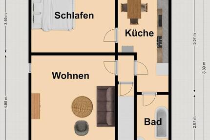Haus Schönbrunn im Steigerwald - 2 Zimmer, 60 m&sup2;, 600&euro; | Angebot:26628090