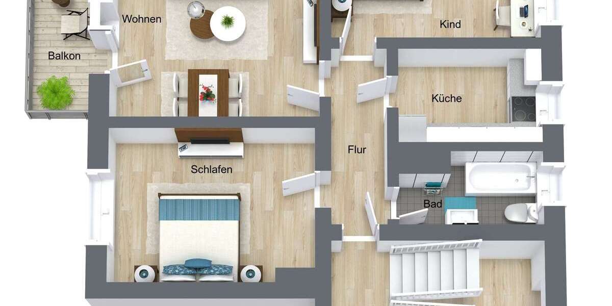 Wohnung zum Mieten in Schönebeck 358 € 58 m² 3 zimmer