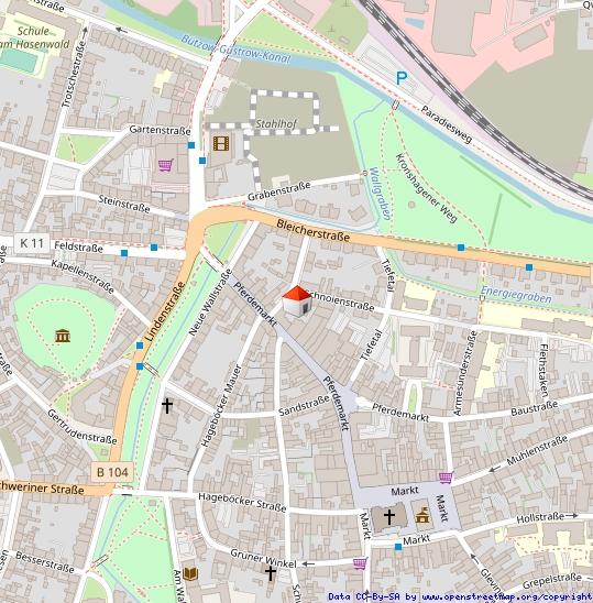 Dachgeschoßwohnung Güstrow - 1.5 Zimmer, 39 m&sup2;, 280&euro; | Angebot:24553104