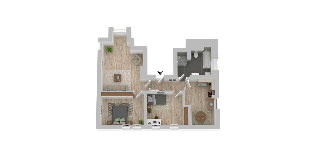 Dachgeschoßwohnung Zeitz - 3 Zimmer, 66 m&sup2;, 426&euro; | Angebot:25717386