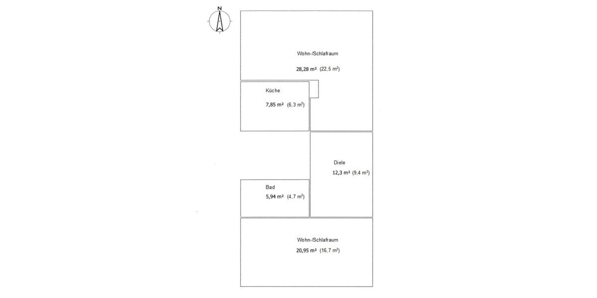Stilvolle 2-Raum-DG-Wohnung 2 zimmer
