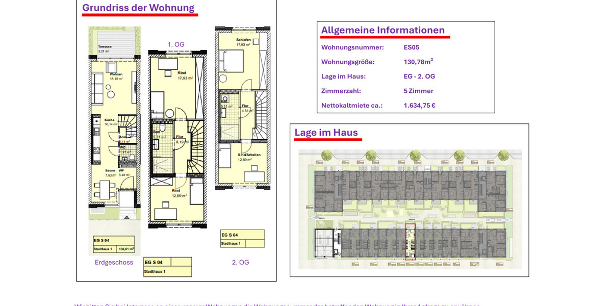 Etagenwohnung Wolfsburg Almke - 5 Zimmer, 130 m&sup2;, 1.635&euro; | Angebot:21201834