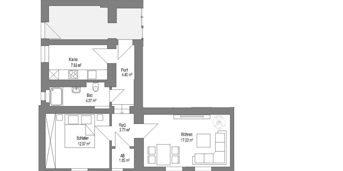 Erdgeschoßwohnung Hamm Herringen - 2 Zimmer, 56 m&sup2;, 620&euro; | Angebot:24662484
