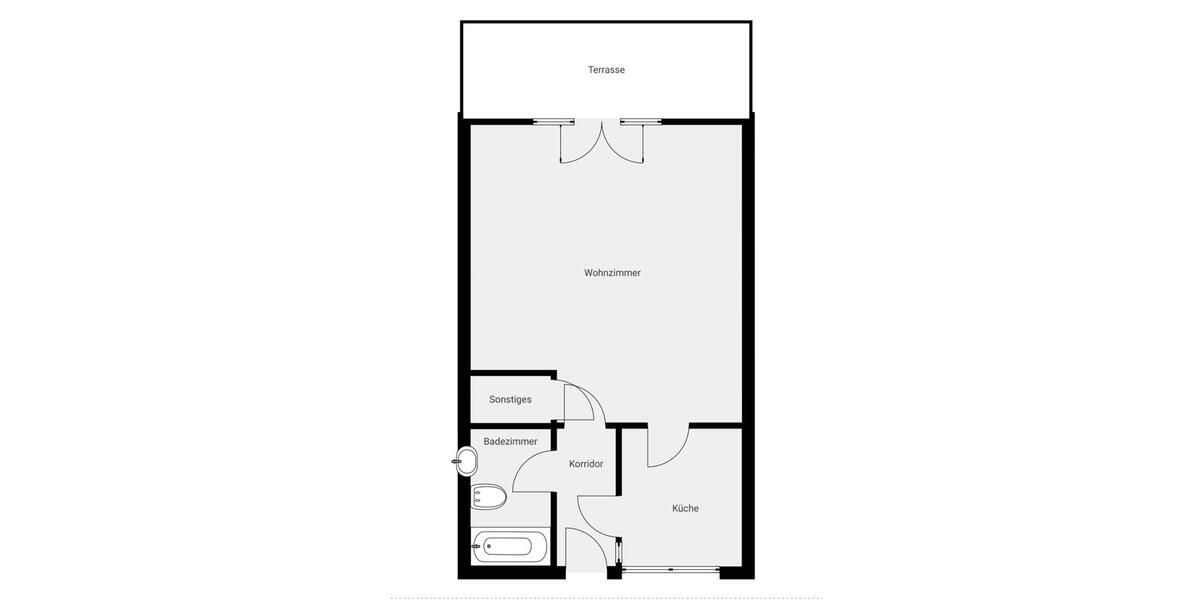 Etagenwohnung Recklinghausen Grullbad - 1 Zimmer, 50 m&sup2;, 384&euro; | Angebot:24703910