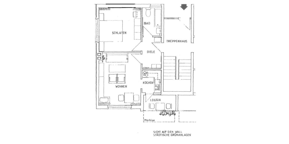 Etagenwohnung Lemgo - 2 Zimmer, 42 m&sup2;, 470&euro; | Angebot:26690654