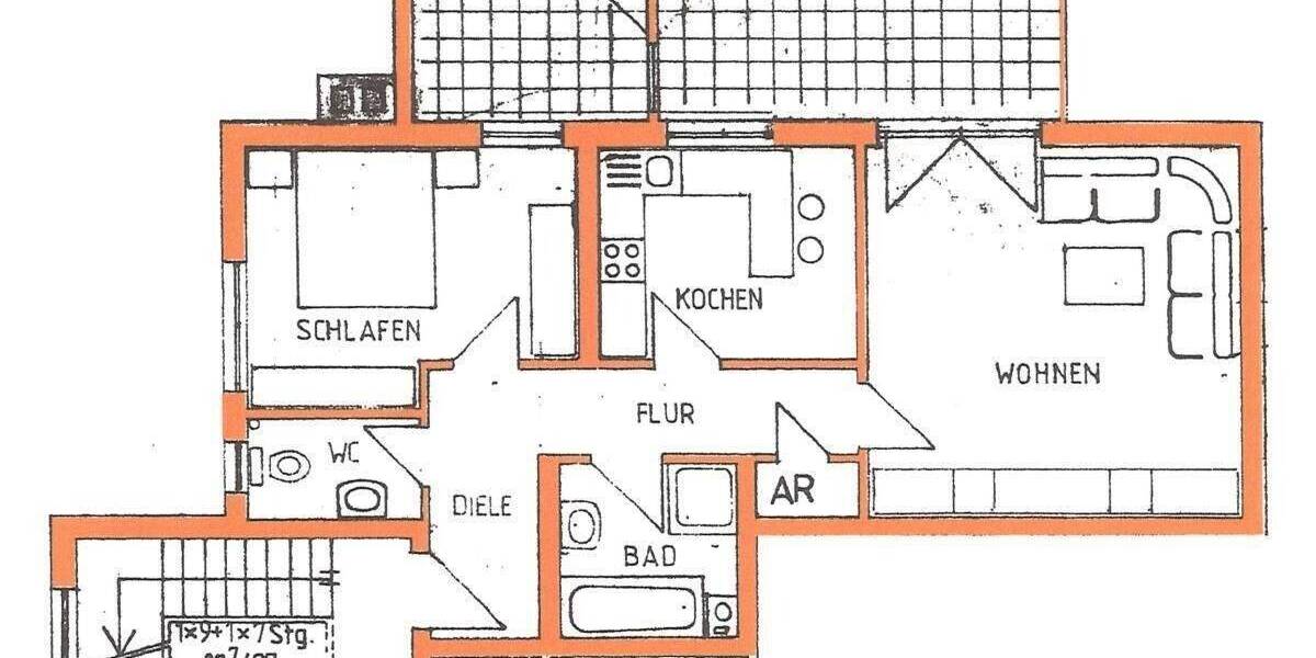 Etagenwohnung Weisendorf - 2 Zimmer, 85 m&sup2;, 1.100&euro; | Angebot:26753535