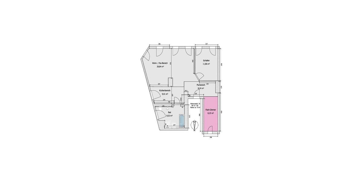 Dachgeschoßwohnung Magdeburg Beyendorf-Sohlen - 2 Zimmer, 73 m&sup2;, 475&euro; | Angebot:25882967