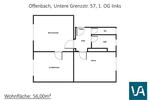 Etagenwohnung Offenbach am Main Bieberer Berg - 2 Zimmer, 56 m&sup2;, 493&euro; | Angebot:26534816