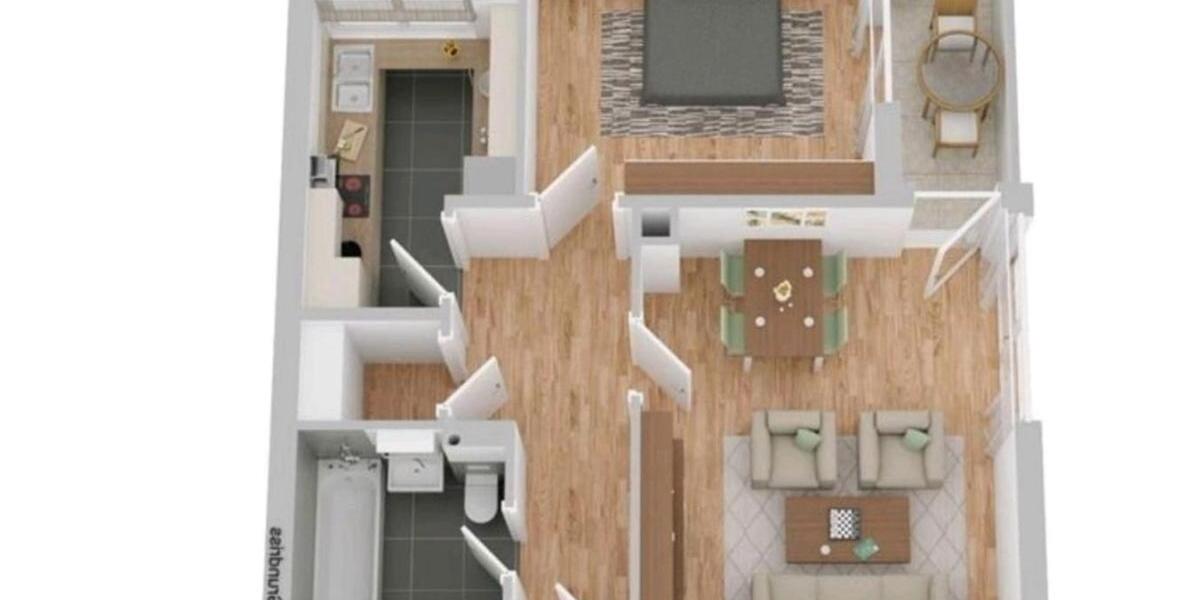 Etagenwohnung Ingolstadt Friedrichshofen-Hollerstauden - 2 Zimmer, 55 m&sup2;, 690&euro; | Angebot:25906821