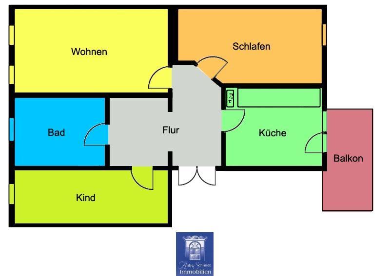 Etagenwohnung Hartha - 3 Zimmer, 73 m&sup2;, 404&euro; | Angebot:24496379