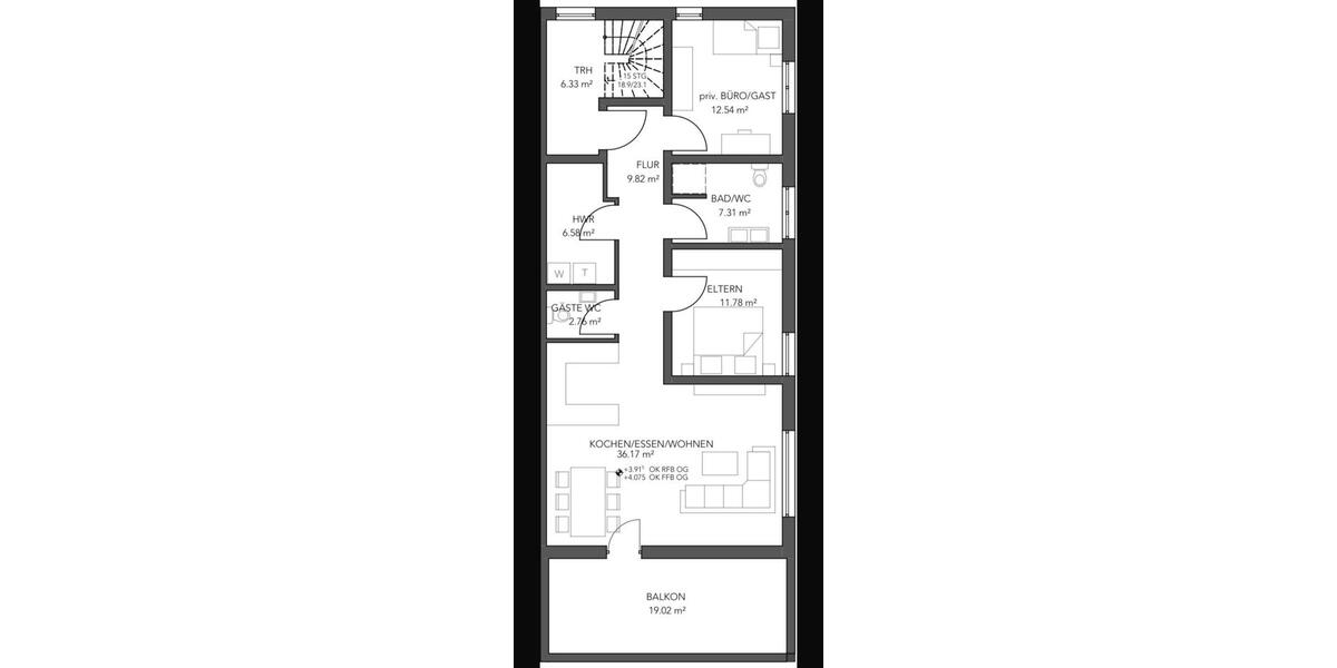 Dachgeschoßwohnung Buchen (Odenwald) - 3 Zimmer, 95 m&sup2;, 1.300&euro; | Angebot:25839346