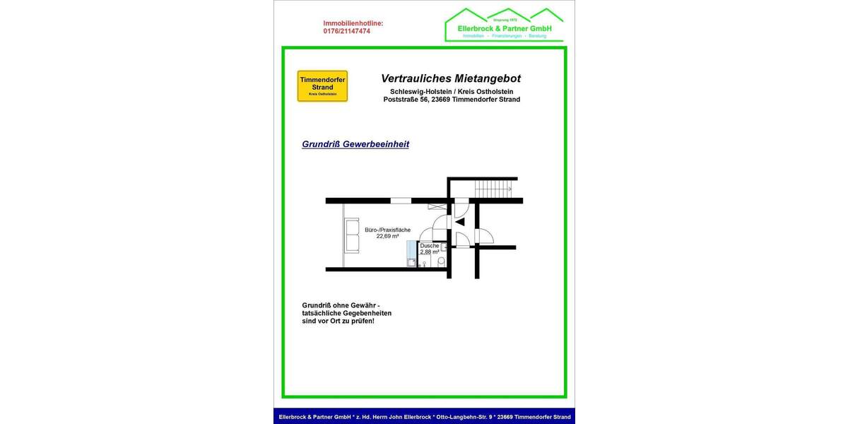 Gewerbeobjekt Timmendorfer Strand - 1 Zimmer, 25 m&sup2;, 380&euro; | Angebot:25836608