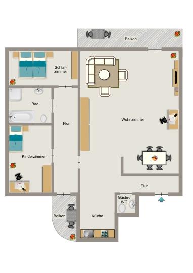 Wenn es einmal zu eng wird, haben wir die passende Wohnung. zimmer