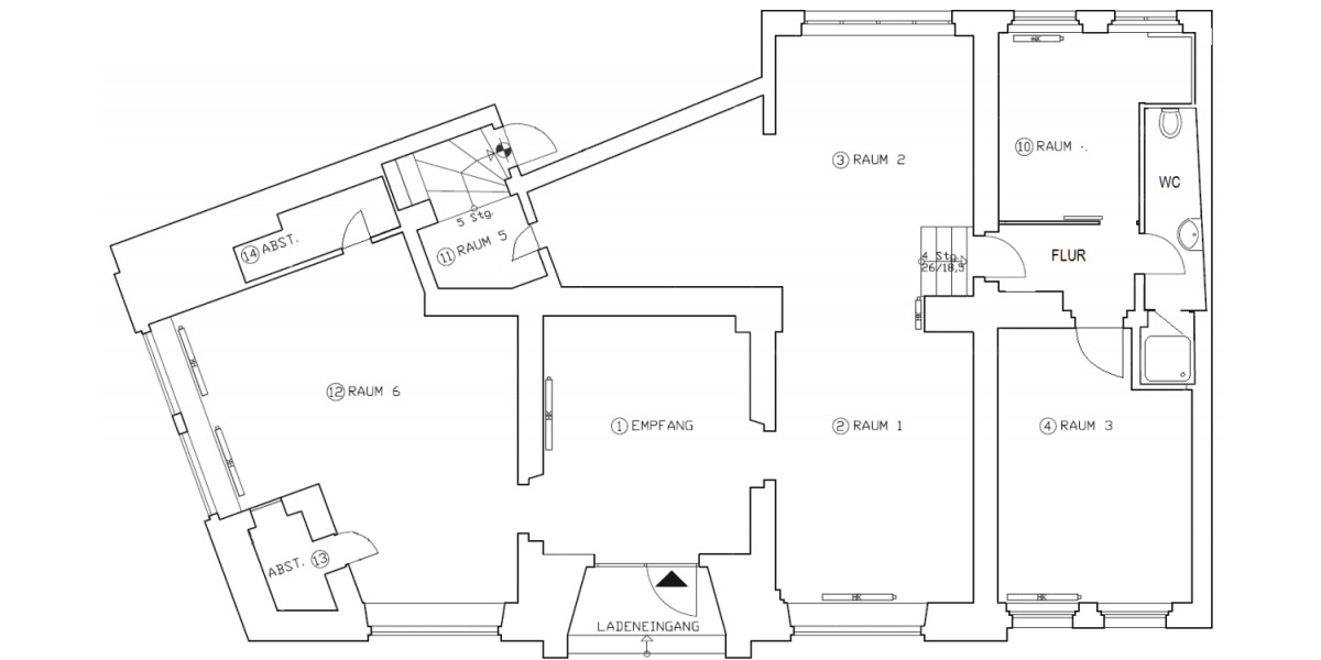 Gewerbeobjekt Chemnitz Zentrum - 4 Zimmer, 1.215&euro; | Angebot:26741793