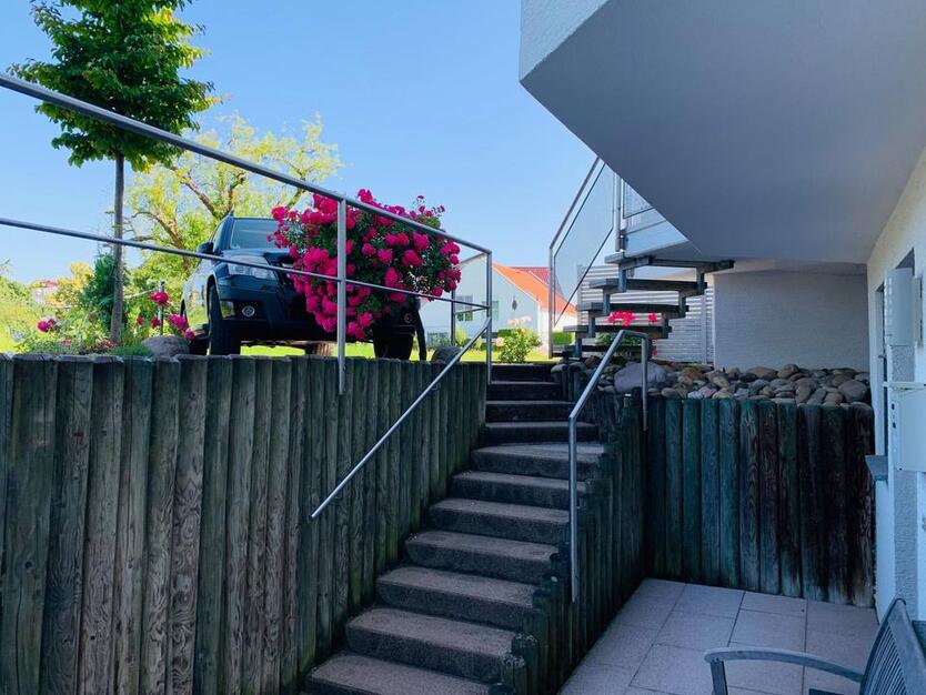 großes 1-Zimmer-Appartement mit TV, WLAN, Küche, DuscheWC, eigener Terrasse und PKW-Stellplatz