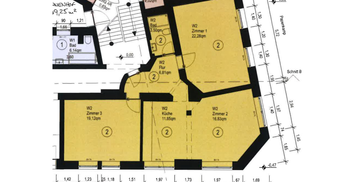 Erdgeschoßwohnung Kiel Südfriedhof - 3 Zimmer, 80 m&sup2;, 1.205&euro; | Angebot:24523871