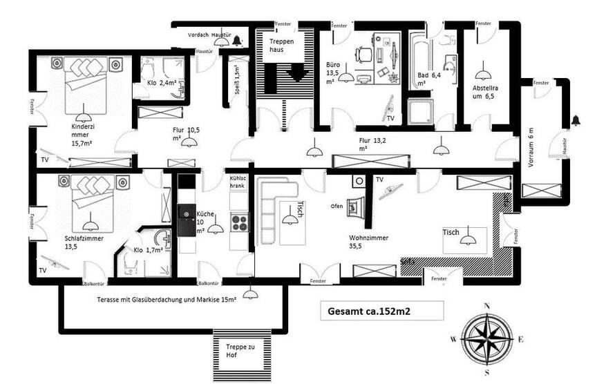 4 5 Zimmer Wohnung Haus zur Miete EG Miltach Prackenbach Viechtac