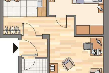 Wohnung Dortmund Kemminghausen - 2.5 Zimmer, 51 m&sup2;, 388&euro; | Angebot:27086375