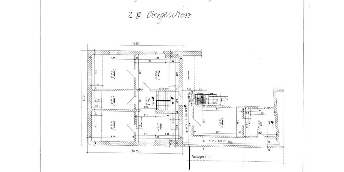 Dachgeschoßwohnung Hünfeld - 5 Zimmer, 110 m&sup2;, 950&euro; | Angebot:25899307