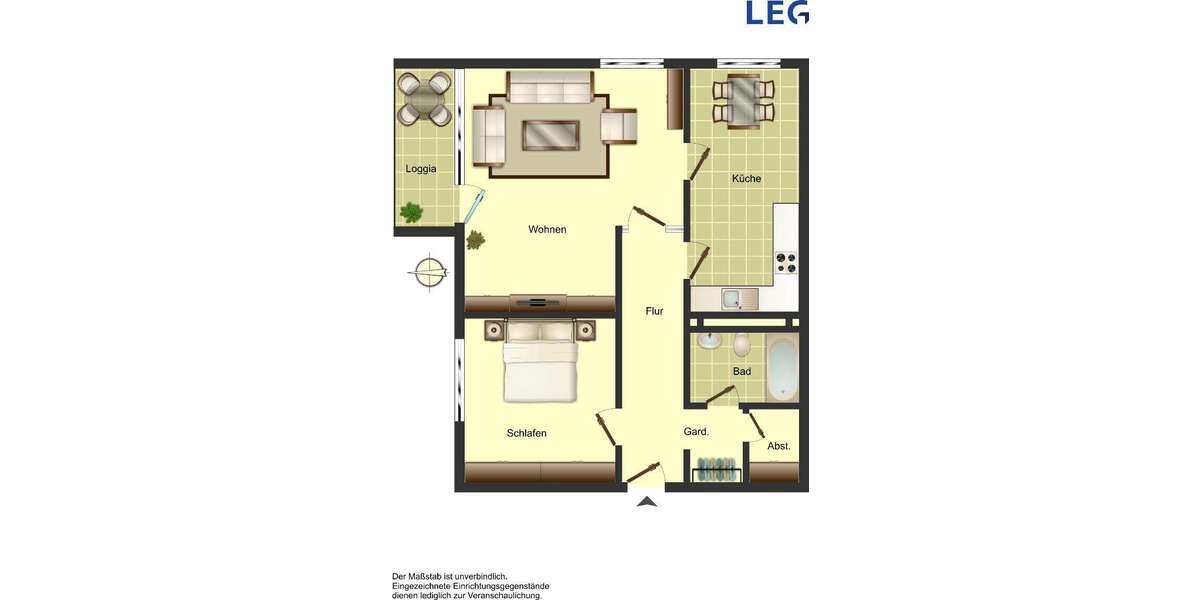 Etagenwohnung Münster Sentruper Höhe - 2 Zimmer, 72 m&sup2;, 889&euro; | Angebot:27114825