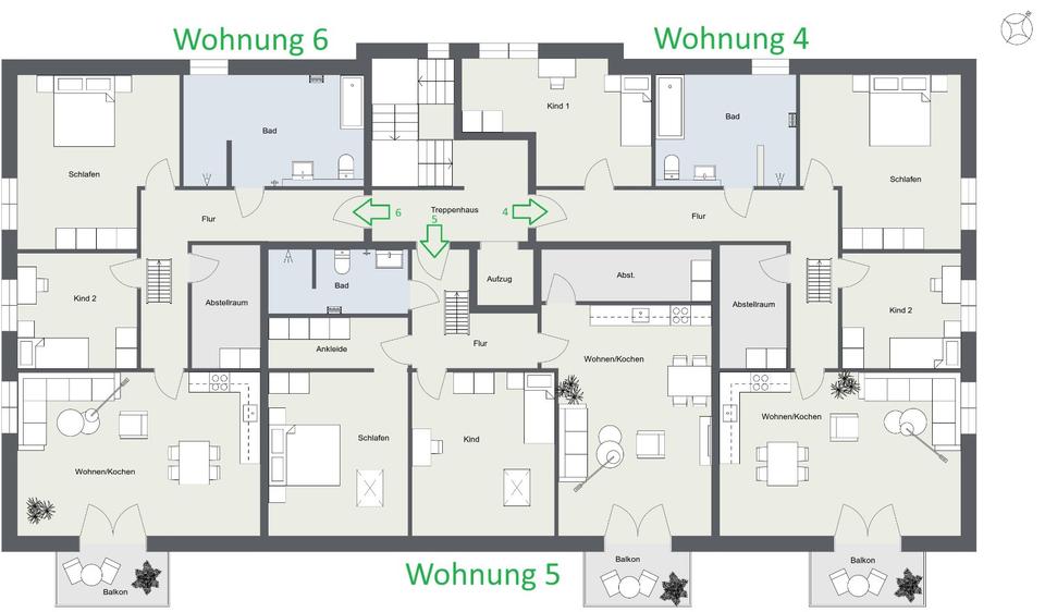 Etagenwohnung Bispingen - 4 Zimmer, 110 m&sup2;, 1.260&euro; | Angebot:24646136