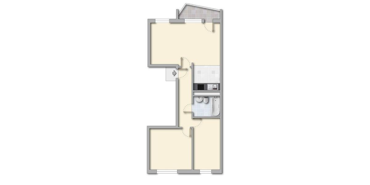Etagenwohnung Ohrdruf - 3 Zimmer, 61 m&sup2;, 360&euro; | Angebot:25988701