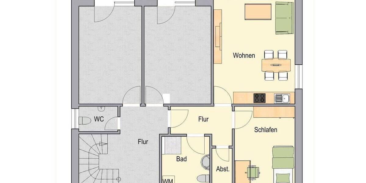 Etagenwohnung Borken - 2 Zimmer, 50 m&sup2;, 400&euro; | Angebot:26393164
