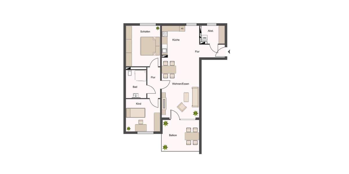 Etagenwohnung Reinbek / Neuschönningstedt Reinbek - 3 Zimmer, 96 m&sup2;, 1.344&euro; | Angebot:25666049