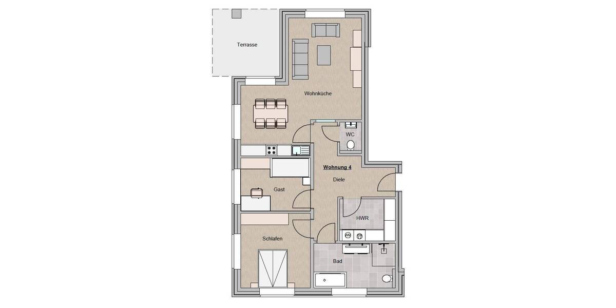 Etagenwohnung Melle / Buer Buer - 3 Zimmer, 91 m&sup2;, 910&euro; | Angebot:26886207
