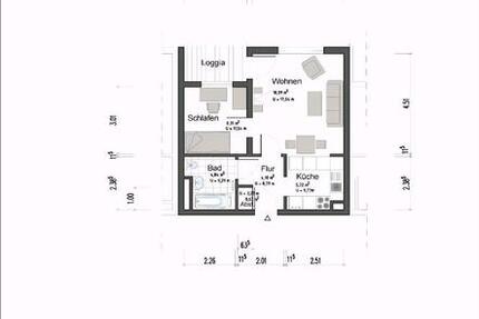Wohnung Köln Mülheim - 2 Zimmer, 44 m&sup2;, 404&euro; | Angebot:26660551