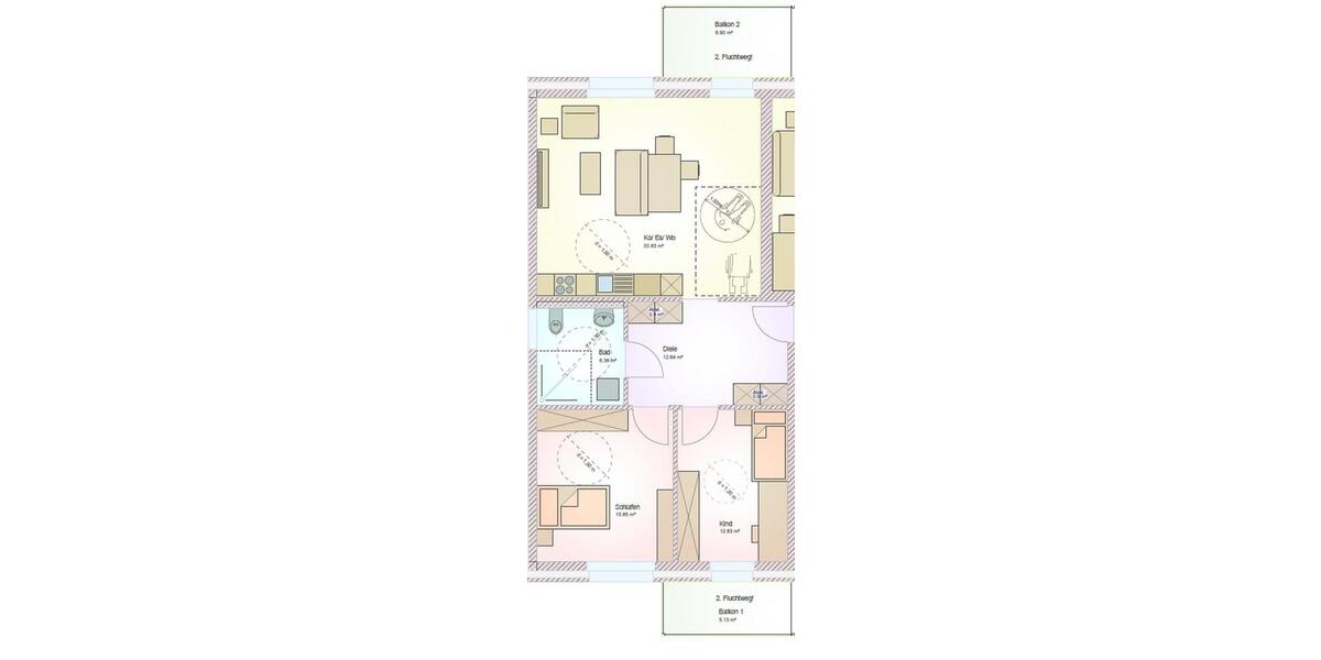 Etagenwohnung Neuenkirchen-Vörden Vörden - 1 Zimmer, 45 m&sup2;, 520&euro; | Angebot:24689291