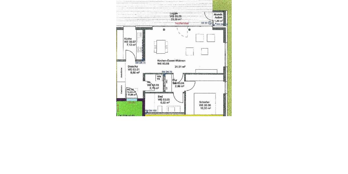 Etagenwohnung Trier Trier-Nord - 2 Zimmer, 83 m&sup2;, 1.180&euro; | Angebot:26703717