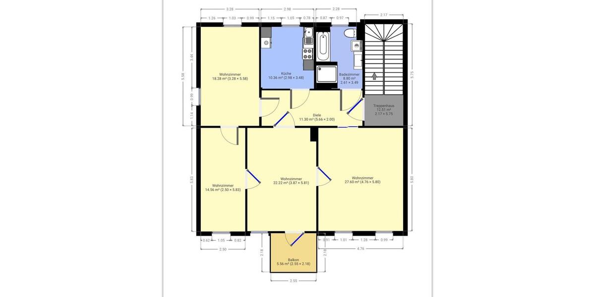 Etagenwohnung Clausthal-Zellerfeld Zellerfeld - 4 Zimmer, 120 m&sup2;, 840&euro; | Angebot:25808113