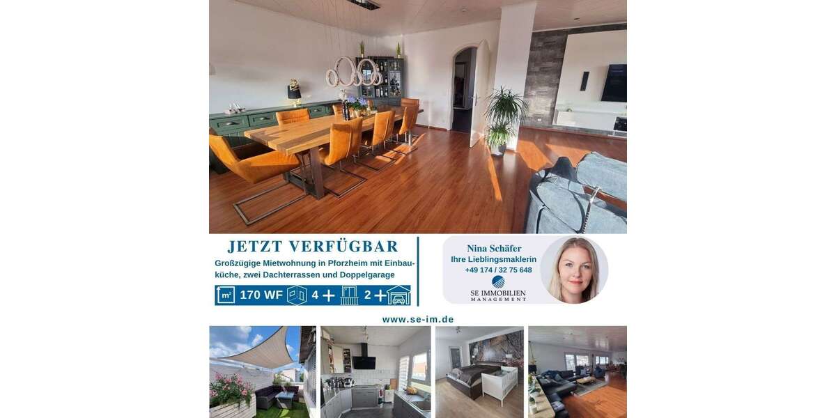 Wohnung zum Mieten in Pforzheim 1.500 € 170 m² 4 zimmer