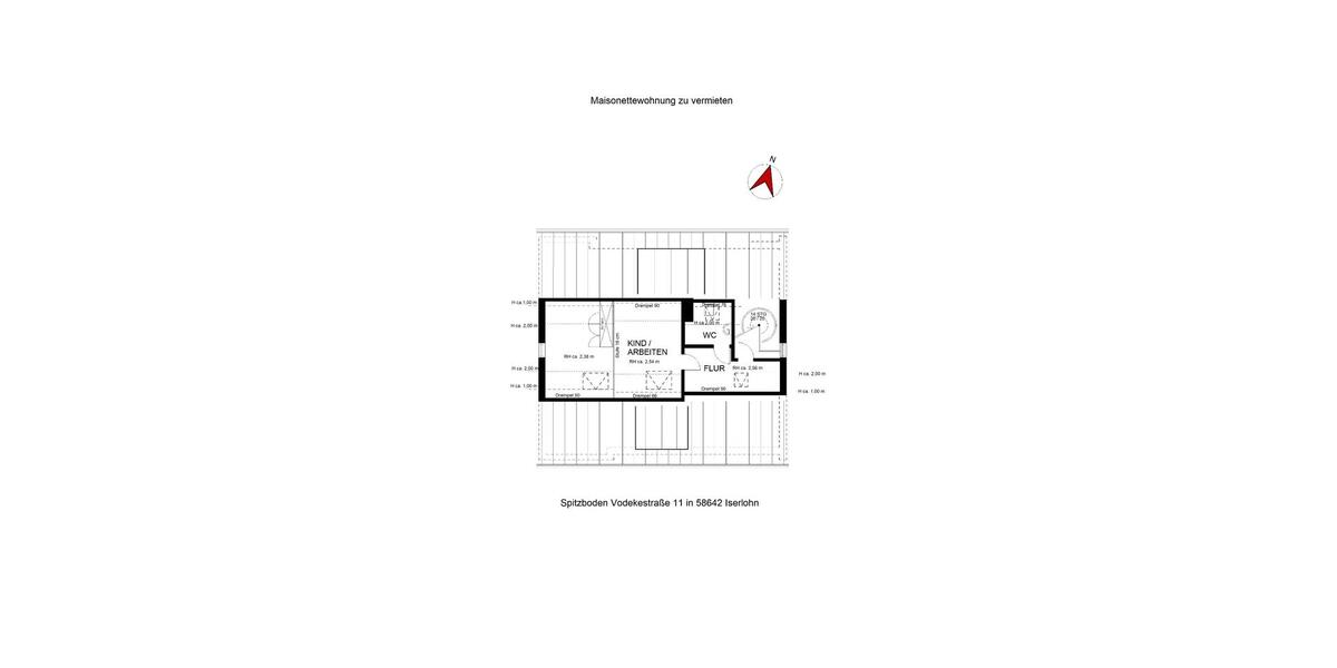 Maisonettenwohnung Iserlohn Letmathe - 5 Zimmer, 86 m&sup2;, 600&euro; | Angebot:24751873