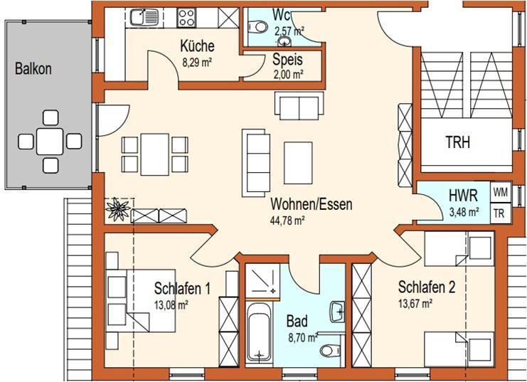 Dachgeschoßwohnung Zapfendorf - 5 Zimmer, 135 m&sup2;, 1.210&euro; | Angebot:26019917