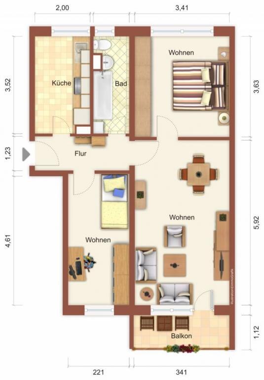 Angebot des Monats September 2025 - Sie sparen eine Monatsmiete! zimmer