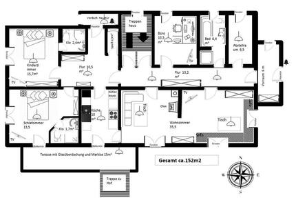 Wohnung Miltach - 5 Zimmer, 152 m&sup2;, 900&euro; | Angebot:26343070