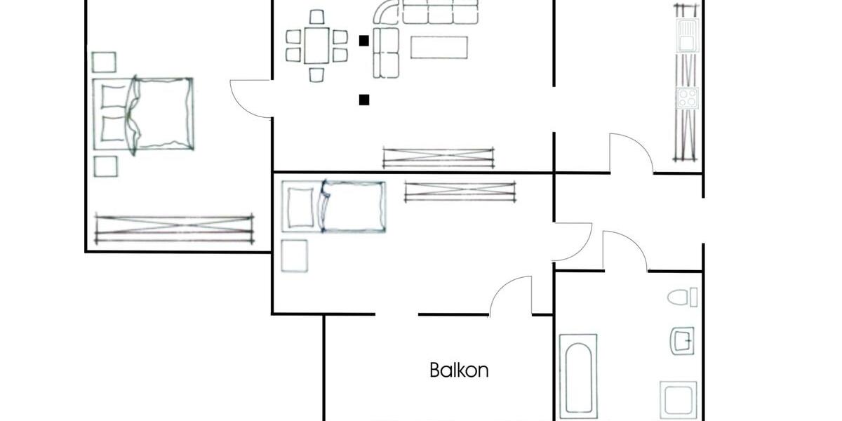 Etagenwohnung Mühlhausen (Thüringen) - 3 Zimmer, 86 m&sup2;, 566&euro; | Angebot:26624702