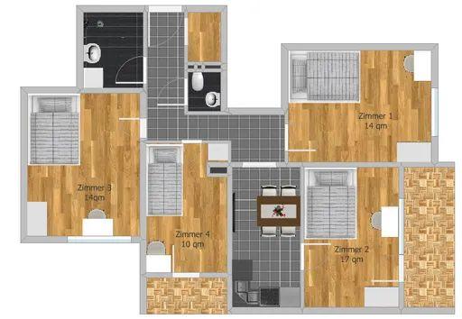 Etagenwohnung München Ramersdorf-Perlach - 1 Zimmer, 70 m&sup2;, 700&euro; | Angebot:26423274