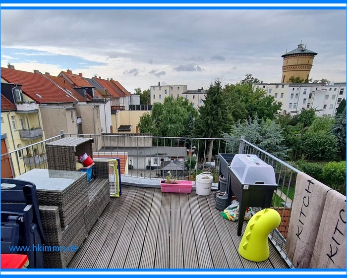 Wohnen über den Dächern von Köthen mit Blick zum Wasserturm