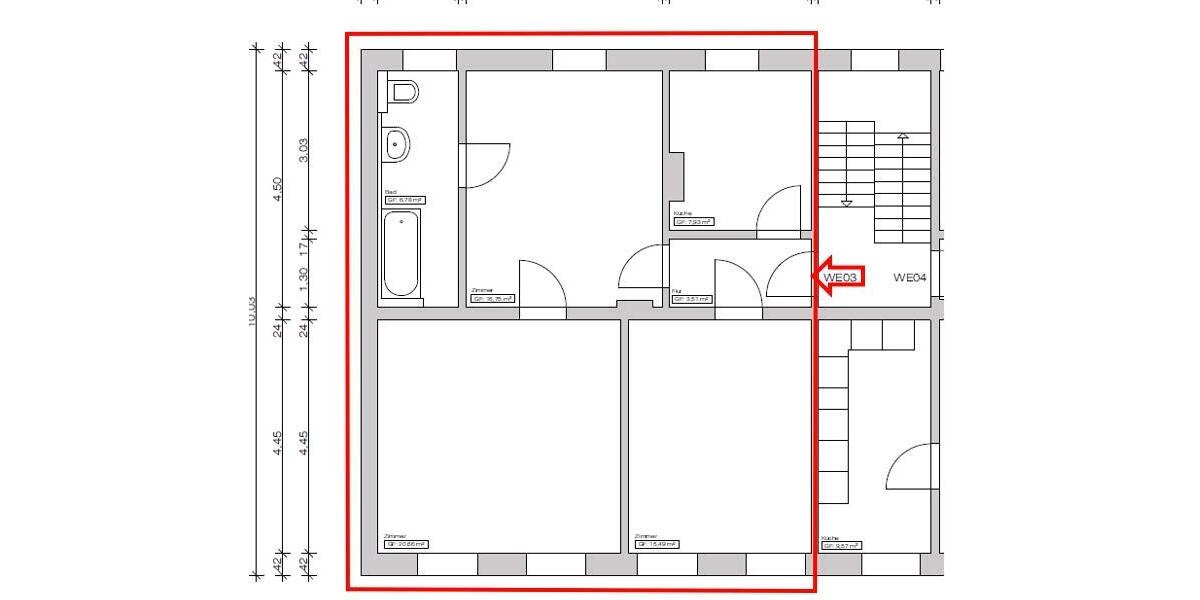 Erstbezug nach Sanierung - 3-Zimmer-Altbauwohnung in Rheinsberg 3 zimmer